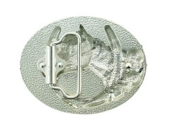 Horse Feather Belt Buckle Men Women Western Cowboy Rodeo Gold Silver Metal Skull