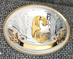 Belt Buckle Buckle Initials Letter « C » Western Initial Name Letter