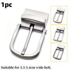 Men Reversible Belt Buckle Alloy Pin Buckle Replacement for 1.3&Prime; Wide belt