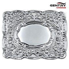 Scottish Traditional Thistle Round Platter Kilt Belt Silver Buckle Highland Wear