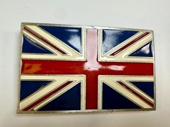 Great Britain Union Flag British Jack United Kingdom G.A.P. Pewter Belt Buckle