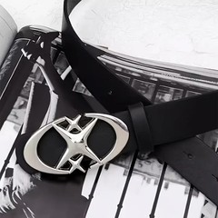 Stylish Oval Cross Metal Buckle Belt – Durable, Simple, and Universally Compatib