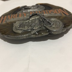 Harley Davidson Vintage Belt Buckle Eagle Snake Motorcycle Heavy Metal Japan