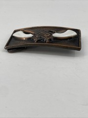 Copper Color Western 3&Prime; Belt Buckle Revolver Guns Rodeo Cowboy Cowgirl Unisex