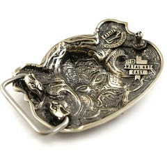 German silver belt buckle  » Viking »; Scandinavian german silver warrior buckle