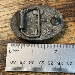 Vintage 1985 USMC Marine Corps EGA Belt Buckle Made in USA 1805 Pewter Green B19