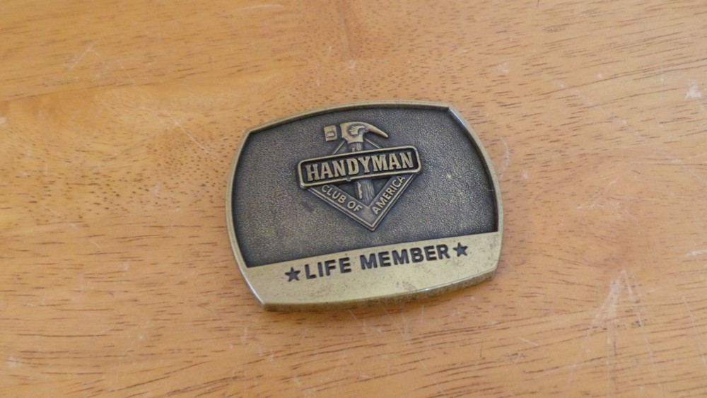 Handyman Club of America Life Member Belt Buckle