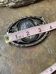 Abalone Xmas WESTERN SILVER BELT ADJUSTABLE BUCKLE MEN WOMEN UNIQUE VALENTINE