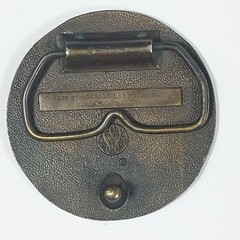 Bergamot Brass Belt Buckle 1976 Scenic Fisherman Scene VTG Fits 1 3/4” Belt