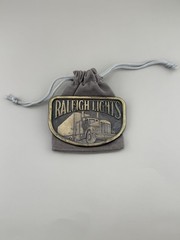 Raleigh Lights Trucker Belt Buckle Semi Truck Big Rig Hauler Transport