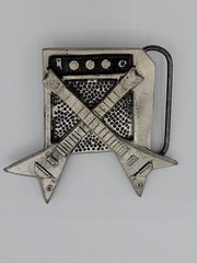 ELECTRIC GUITARS WITH AMP and Dice Lucky 7 BELT BUCKLE 2002