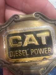 Vintage CAT Licensed Caterpillar Diesel Power Belt Buckle.