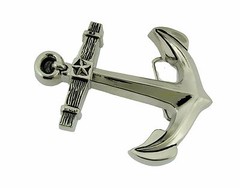 Anchor Belt Buckle Silver Metal Fashion Gothic Tattoo Halloween Party Costme New