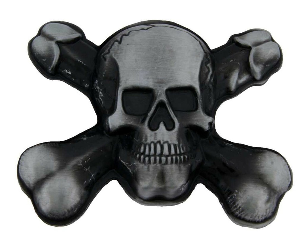 Skull Belt Buckle Crossed bones Men Women Halloween Party Costume Gothic Tattoo