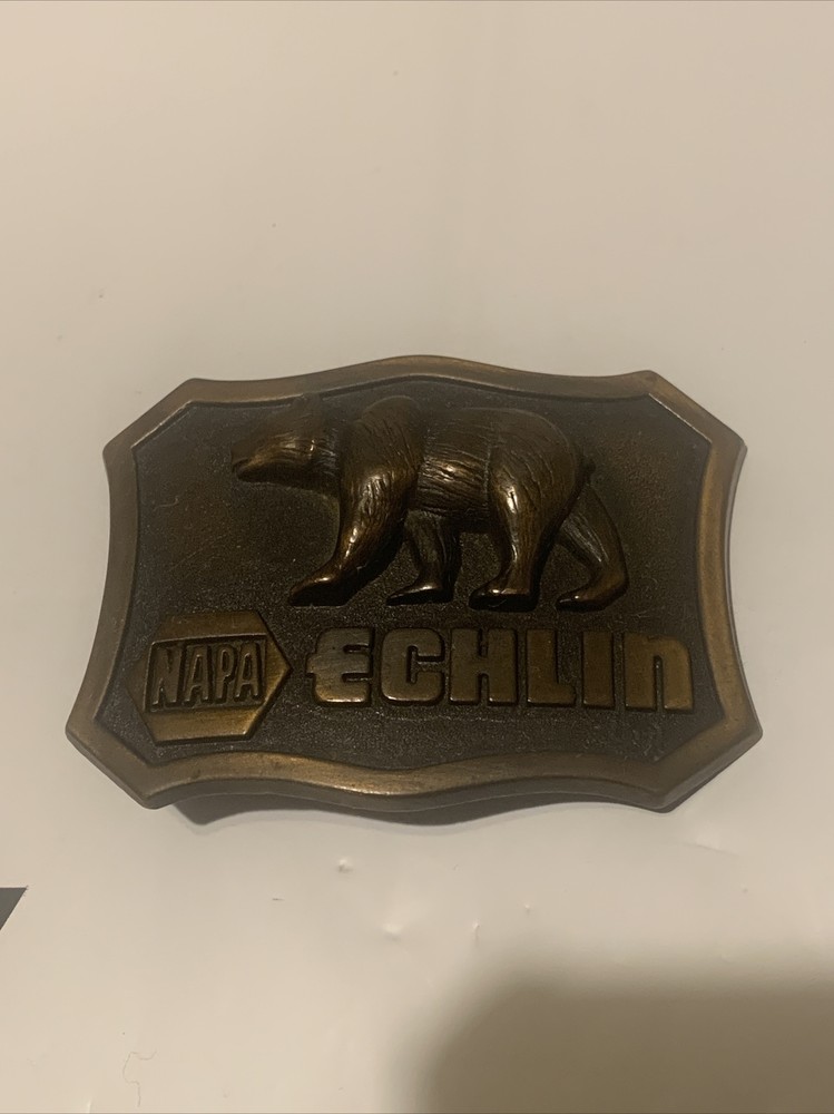 Vintage NAPA Echlin Grizzly Bear Brand Belt Buckle