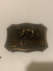 Vintage NAPA Echlin Grizzly Bear Brand Belt Buckle