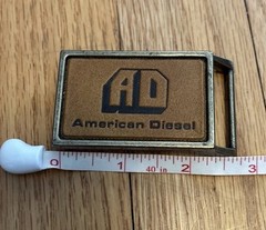 American Diesel Vintage Logo Brass Belt Buckle Company