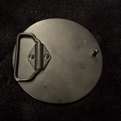 Thundercats 3” Round Metal Belt Buckle Retro Repop Cream Bkground & Black Cat