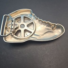 Unbranded Shoe Shaped Belt Buckle with Spinning Lion Head