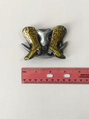 Cowboy Belt Buckle American West Western Cowgirl Hat and Boots Buckle Women
