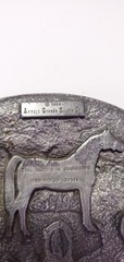 Vintage Cowboy Belt Buckle Arroyo Grande Buckles Co. AG 24 Horse Lovers 1989