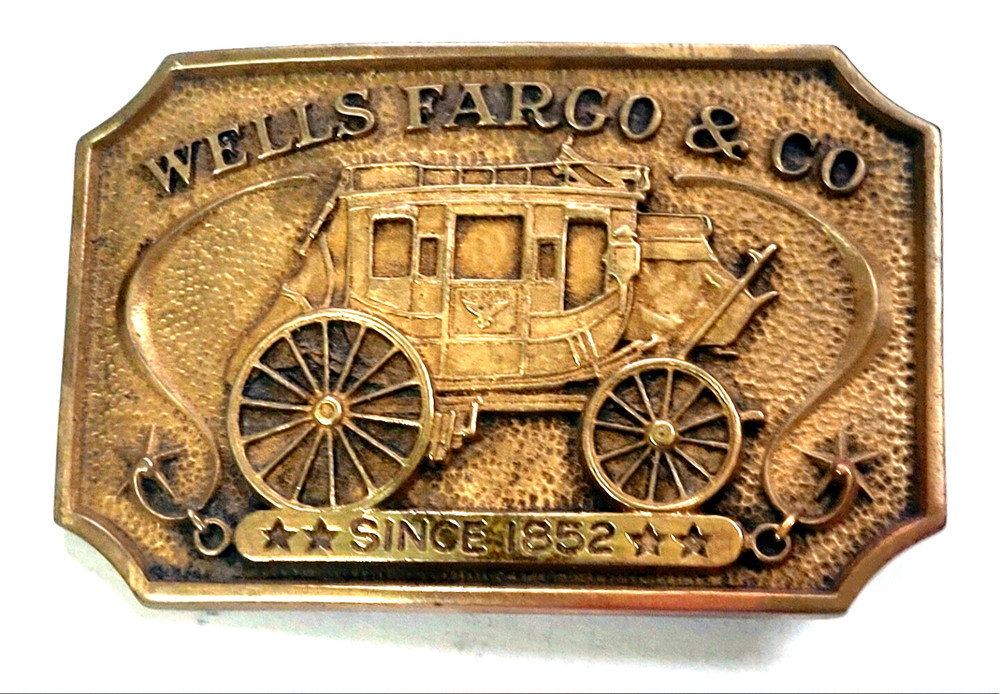 Vintage Wells Fargo & CO. Belt Buckle 1973 Number VM281