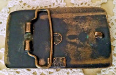 INGERSOLL RAND BELT BUCKLE CONSTRUCTION EQUIPMENT APC SOLID BRONZE ROLLER PAVER.