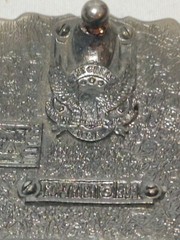 The Great American Buckle Company Belt Buckle Eagle Silver Toned Metal & Enamel