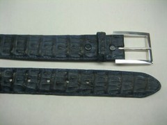 GENUINE HORNBACK CROCODILE BELTS 1-3/8&Prime; WIDE, AND SILVER 925 SOLID BUCKLE U.S.A.