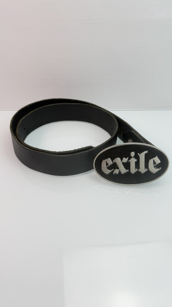 2006 EXILE CYCLES Black Metal Belt And Bottle Opener Size 36