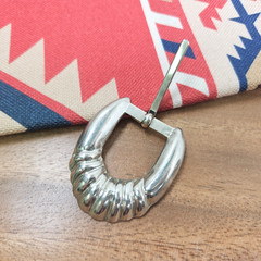 Vintage Sterling Silver 925 Taxco Mexico Western Belt Buckle, Keeper, Tip Set