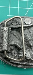 Vtg. Bald Eagle Belt Buckle 1984 Bergamot Brass Works W146 Colorful Laquer USA