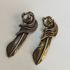 Copper Feathers Charm Jewelry Decoration Accessories Bag Decoration Pendants lot