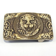 Solid Brass Tiger Belt Buckles Tongue Pin Belt Buckle Fits For 1.5 INCHES Belt