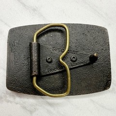 Vintage Spec Cast 3B Belt Buckle Brass Tone Metal