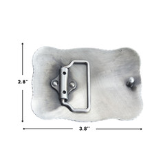Longhorn Steer Trophy Sterling Silver Plated Western Belt Buckle