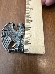 Vintage 80s AVON Perched Eagle Patriotic Metal Belt Buckle 🇺🇸 250 Years EUC