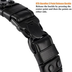 TACNEX 2&Prime; Duty Belt w/Hook Lining 4 Keepers 1.5&Prime; X-Large, Plain Black