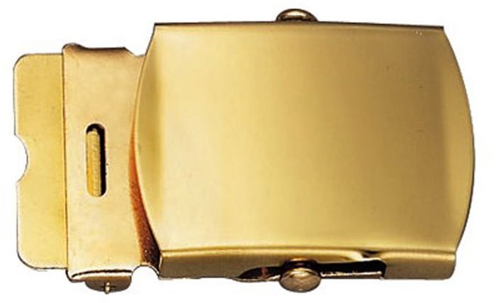 Solid Brass Military Web Belt Buckle 1.25&Prime;