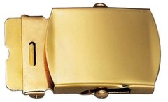 Solid Brass Military Web Belt Buckle 1.25&Prime;