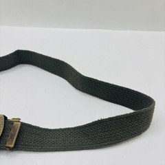 G.I. Joe Olive Canvas Web Belt Military Brass Buckle A Real American Hero
