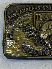 Bass Anglers Sportsman Society Great American 1988 Belt Buckle Co Fishing