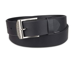 Levi&rsquo;s Men&rsquo;s 100% Leather Belt with Prong Buckle, Black, 44, Black Benito B&t
