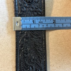 Montana Silversmiths American Indian? Bucking Horse Buckle Leather Belt Sz 34.