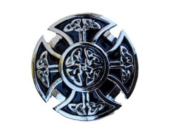 Enlarged Goth Cross Shield Belt Buckle