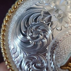 Montana Silversmiths B Western Belt Buckle w/belt