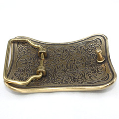Solid Brass Flower Belt Buckles Tongue Pin Belt Buckle Fits For 1.5 INCHES Belt