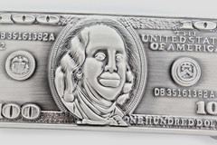 Money $100 Bill Dollar Sign Belt Buckle Cosplay Halloween Costume Party New Men