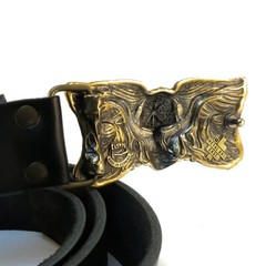 Valkyrie brass belt buckle, Scandinavian Norse Nordic Celtic Viking belt buckle