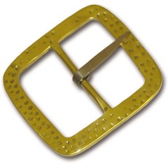 3&Prime; Square Hammered Brass Buckle (3&Prime; inside opening- 4&Prime; overall size)